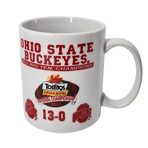 Ohio State Buckeyes 2002 National Championship Mug 13-0 Undefeated Season Fiesta